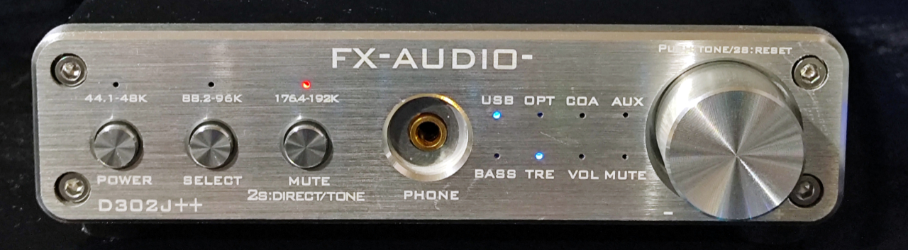 FX-AUDIO- D302J++をレビュー：ハイレゾ（24bit/192kHz）対応デジタル