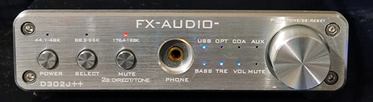 FX-AUDIO- D302J++をレビュー：ハイレゾ（24bit/192kHz）対応デジタル