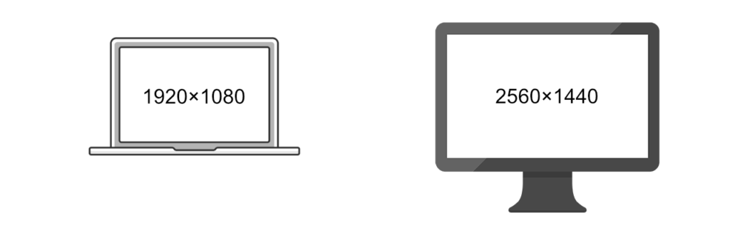 ノートパソコンと使うなら大きいサイズ・解像度がおすすめ