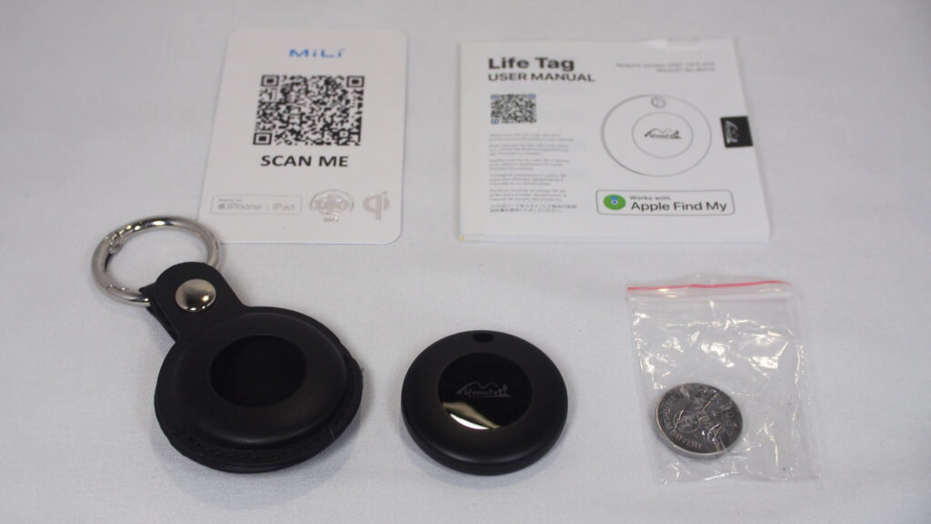 MiLi LifeTagの付属品。