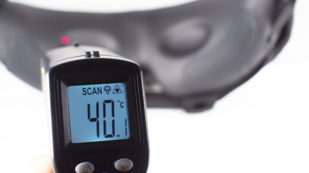 モード2（温熱）のレベル2選択時の温度。