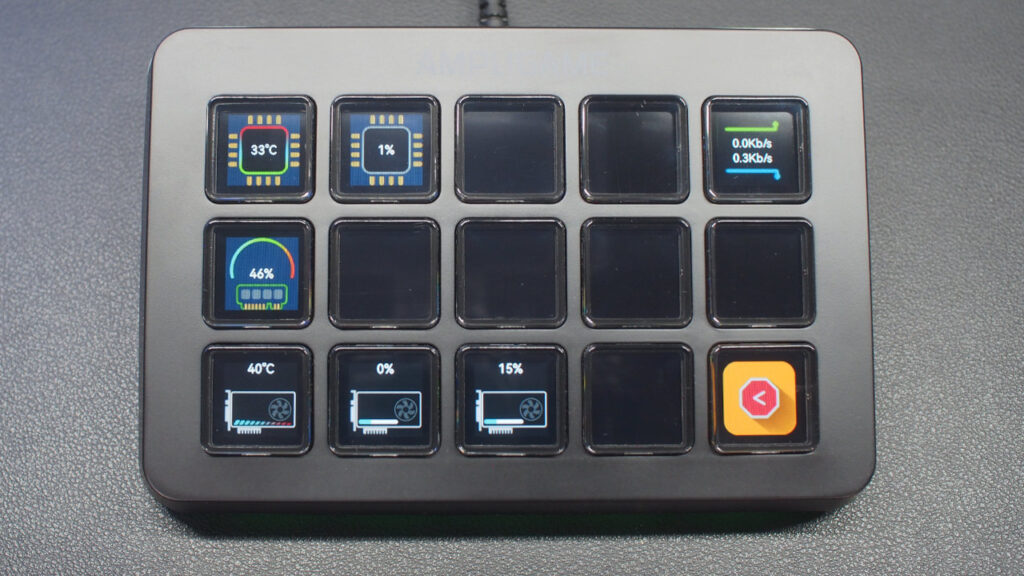 FIFINE AmpliGame D6でのリソースメーターの表示。