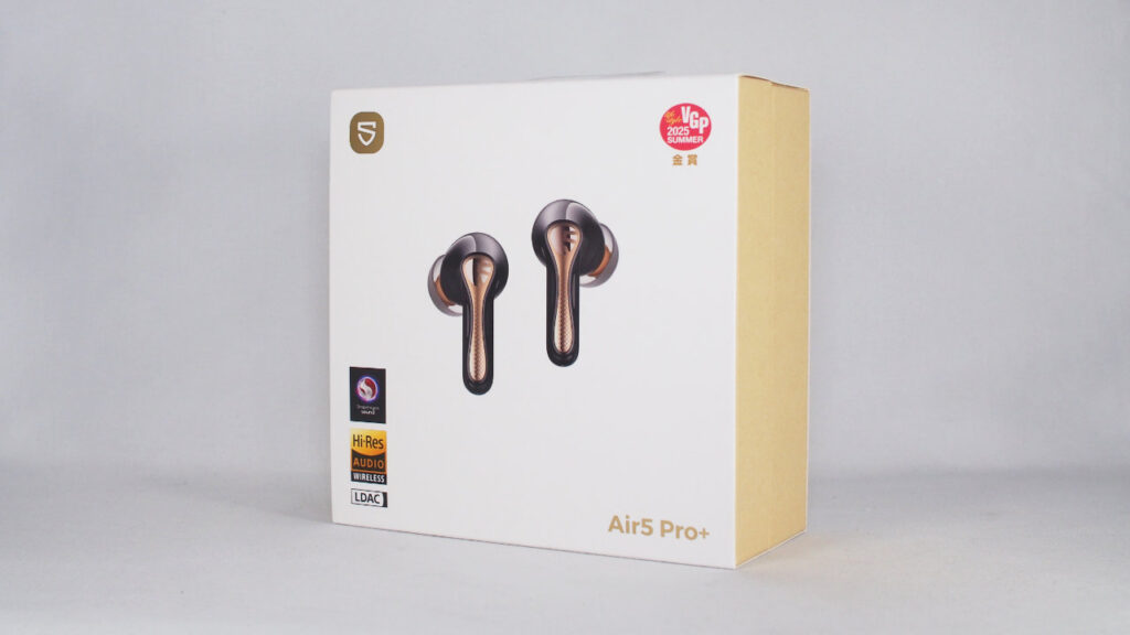 SOUNDPEATS Air5 Pro+のパッケージ。