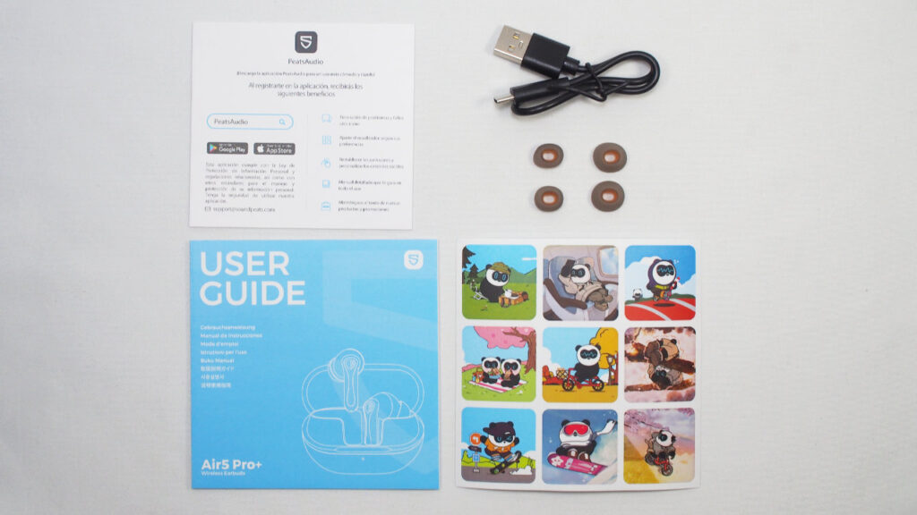 SOUNDPEATS Air5 Pro+の付属品。