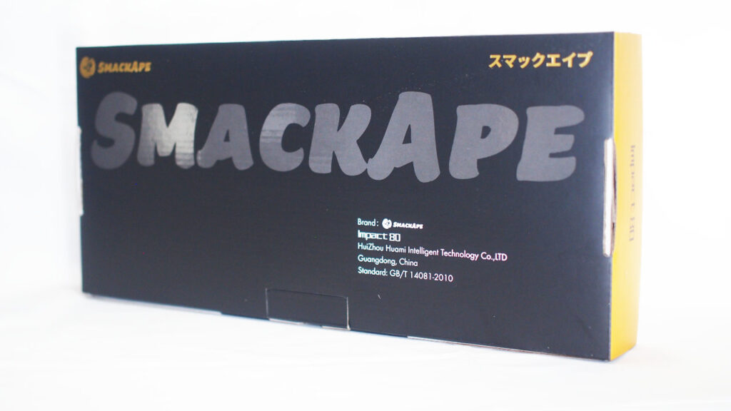 SmackApe Impact 80 JISのパッケージ裏面。