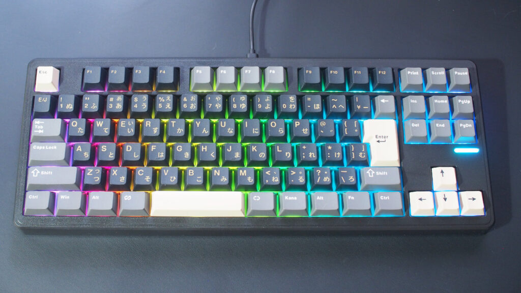 SmackApe Impact 80 JIS Blackのライティング（デフォルト）。