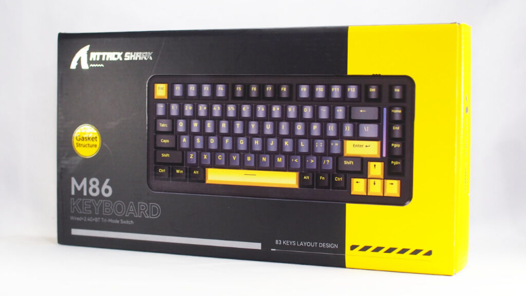 ATTACK SHARK M86のパッケージ。