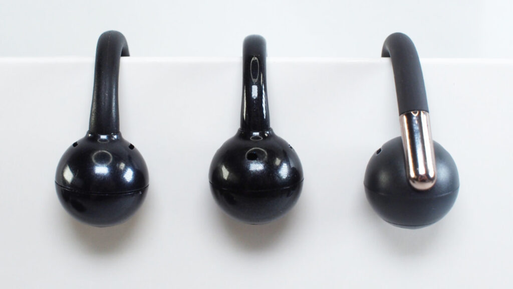 左：UU、中央：UU2、右：Clip1のドライバーユニット部分。