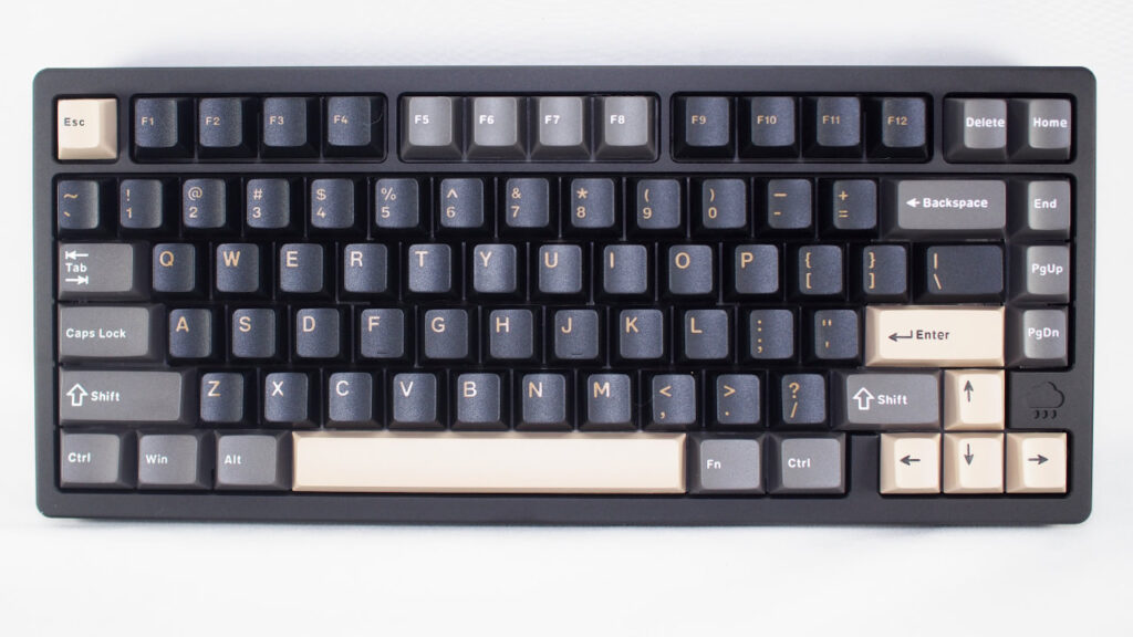 WOBKEY Rainy 75 Colorのブラックの正面。