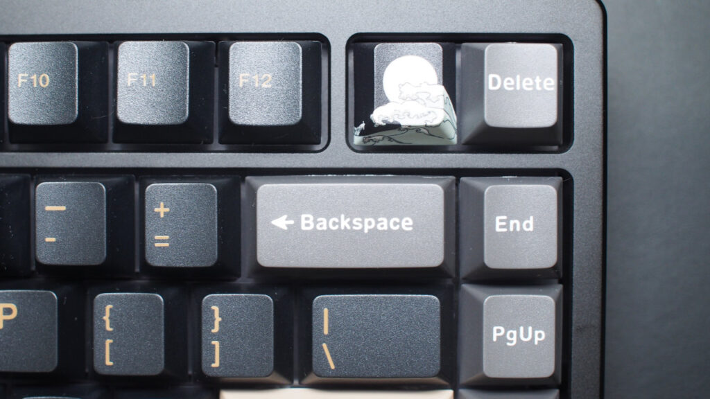 WOBKEY Rainy 75キー配置を入れ替えたところ。