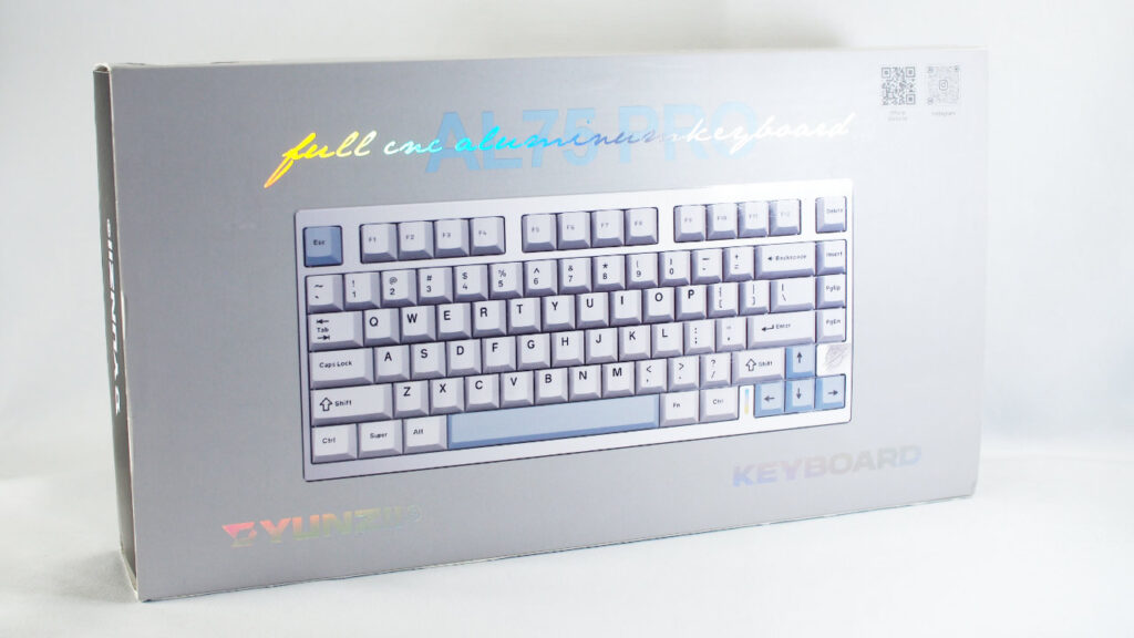 YUNZII AL75 PROのパッケージ裏面。