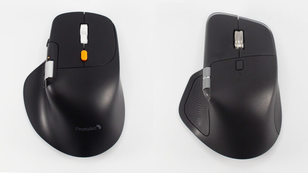 左：ProtoArc EM25、右：ロジクール MX Master 4。