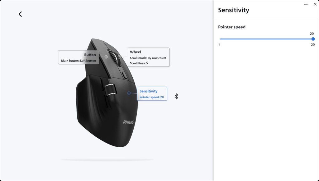 Pointer speedはWindowsのポインター速度と連動する。