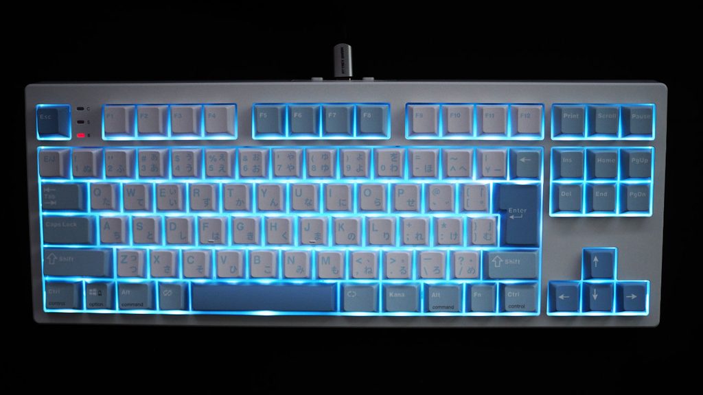 EPOMAKER TH87 JISには白色のバックライトが似合う。